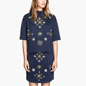 H&M 2-piece jeweled skirt and top